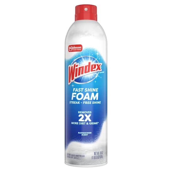 19 oz. Glass Cleaner Fast Shine Foam, Rainshower Scent