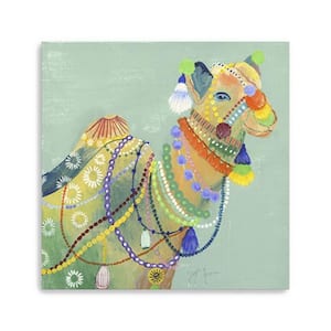 Victoria Moroccan Inspired Camel by Janet Tava 1-Piece Giclee Unframed Culture Art Print 40 in. x 40 in.