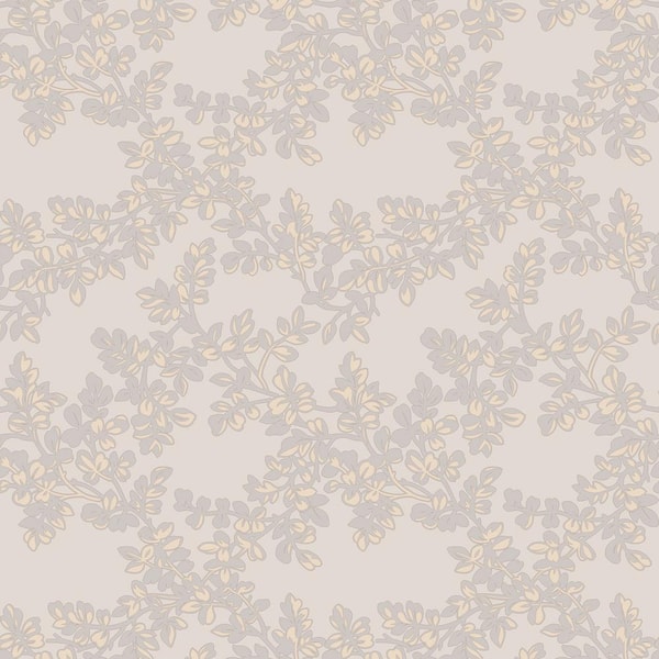 Laura Ashley Burnham Dove Grey Removable Wallpaper Sample