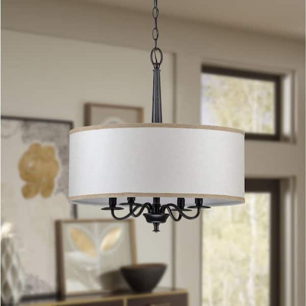 Durrell Collection 4-Light Black Chandelier