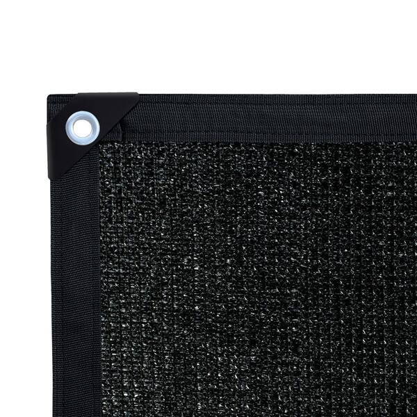 Shatex - 5 x 50 ft. Privacy Fence Screen Heavy-Duty 90% Blockage Shade Cover Fencing Net for Wall Garden Gazebo Backyard Black