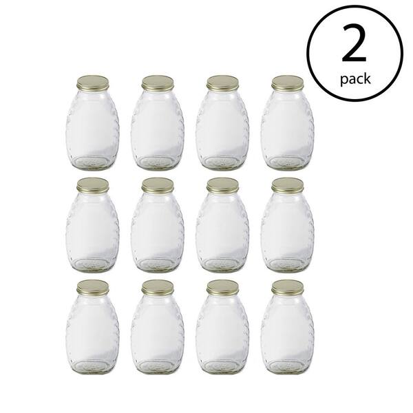 Little Giant 16 oz. Beekeeping Honey Skep Jar w/Airtight Lid (24 Jars)