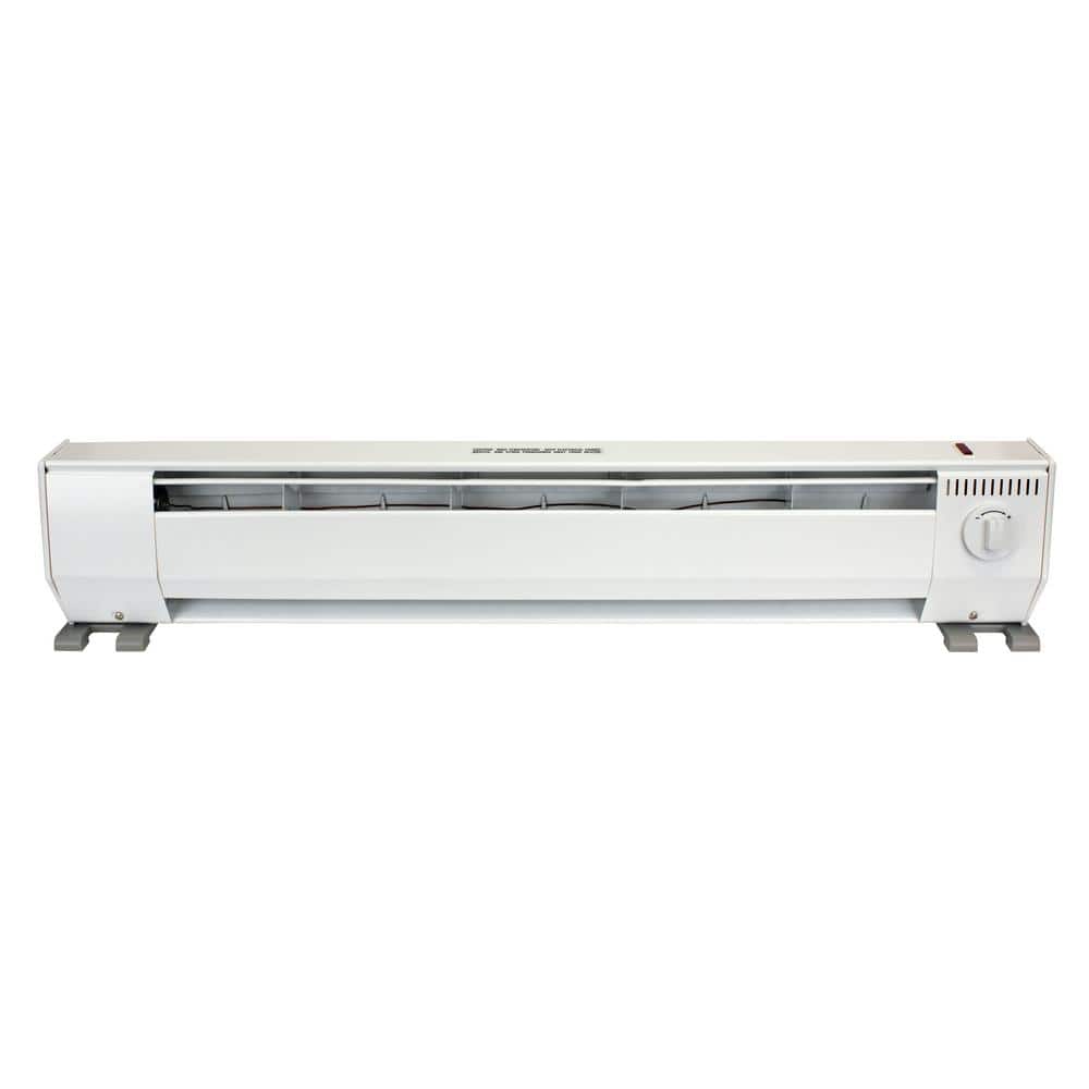 White Electric Convection Baseboard Heater with Thermostat