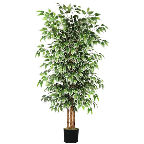Unbranded 6 ft. Artificial Ficus Tree in Pot