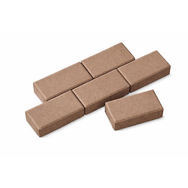 Holland 8.5 in. x 4.25 in. x 2.375 in. Rectangle Mocha Concrete Paver Pallet (280-pieces/69 sq. sf./Pallet)