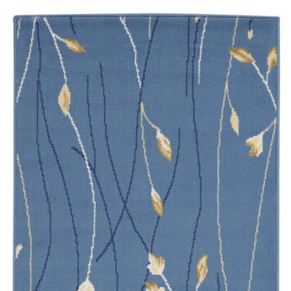 2 X 12 White Floral Washable Area Rug Runner Rug