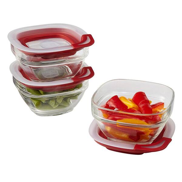Rubbermaid 3-Piece Easy Find Glass Storage Container Set