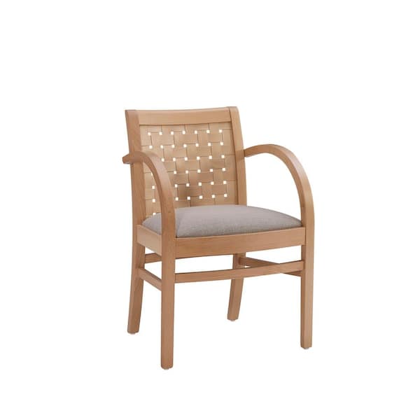 Linon Home Decor Charly Natural Arm Chair withUph seat