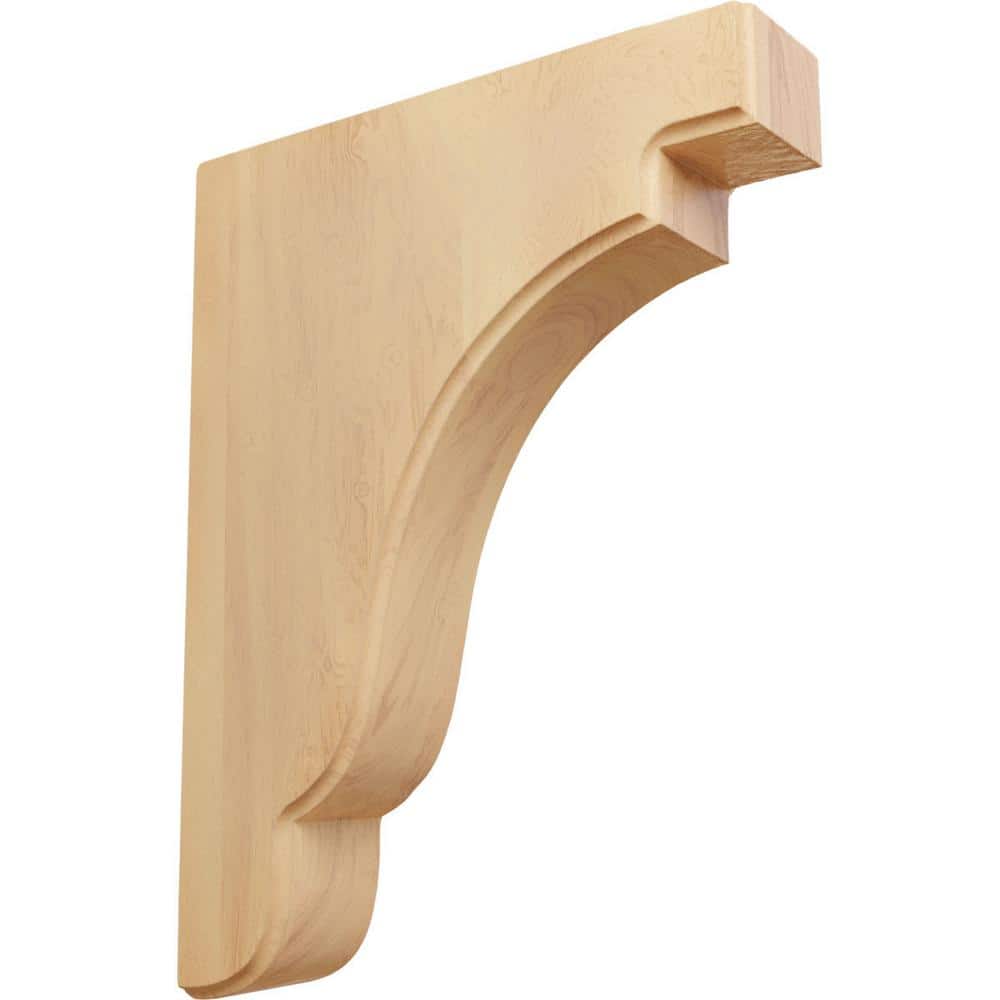 Red Oak Hand-Carved Decorative Wood Corbel Bracket