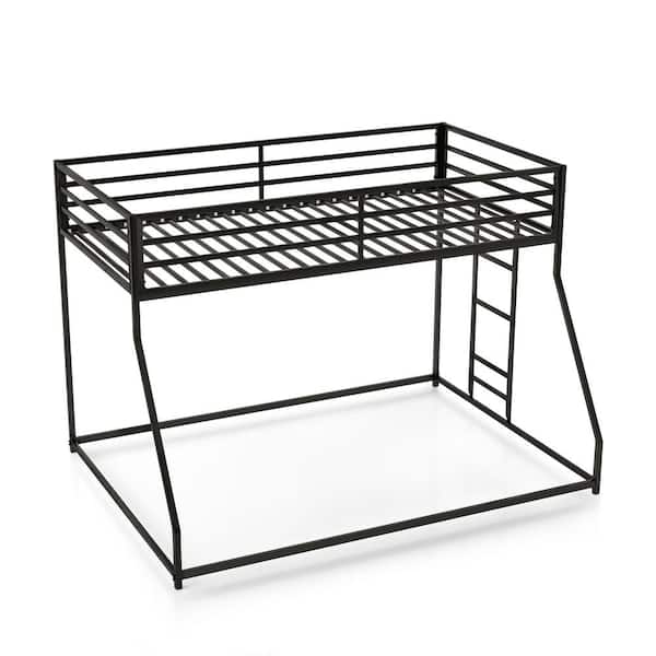 Porter Black Twin Over Full Low Profile Metal Bunk Bed