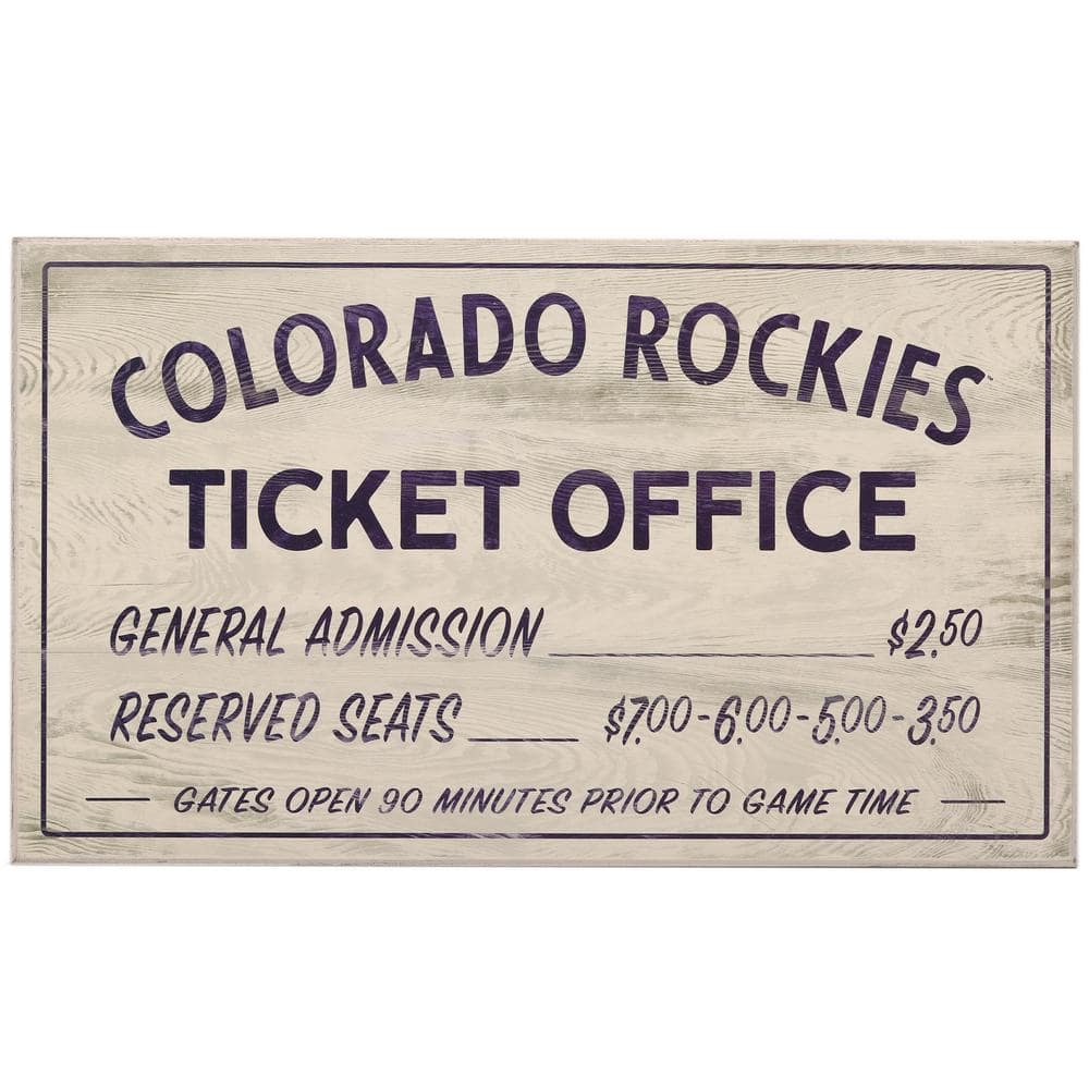 Colorado Rockies 13.3'' x 20'' Base Wood Sign