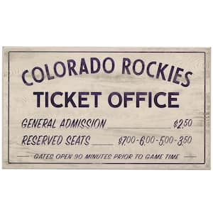 Colorado Rockies Vintage Ticket Office Wood Wall Decor