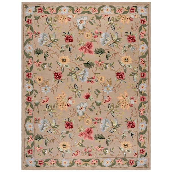 Chelsea 9 ft. x 12 ft. Beige Floral Area Rug