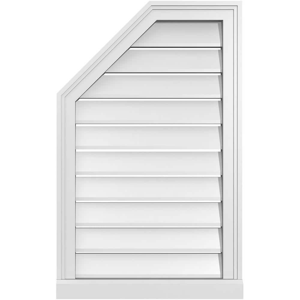 20 in. x 32 in. Octagonal Surface Mount PVC Gable Vent: Functional with Brickmould Sill Frame price history on PriceWatchPro