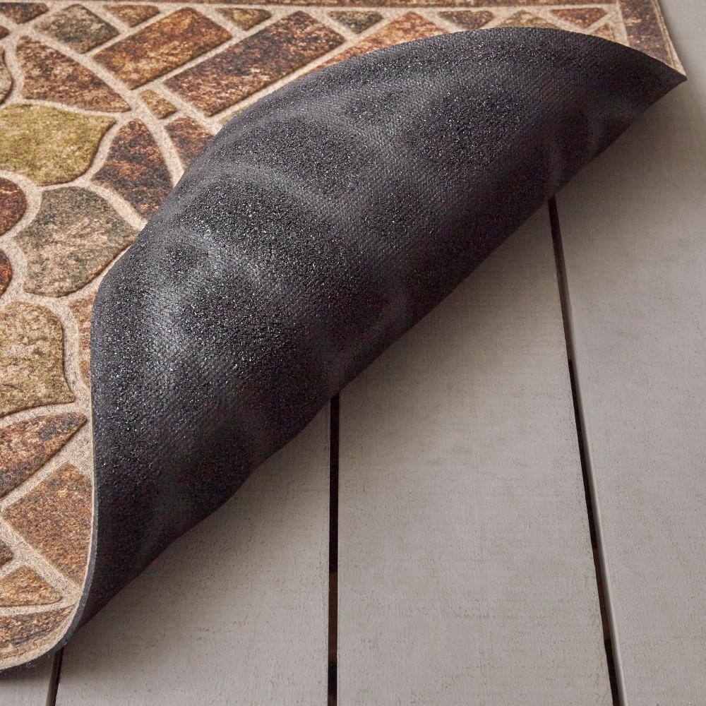 Ornamental Brick Multicolor Recycled Rubber Outdoor Door Mat