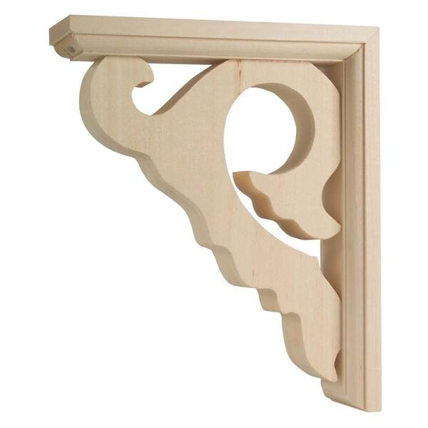 Waddell 7 in. x 8.5 in. x 2.25 in. Wood Unfinished Sconce Scroll