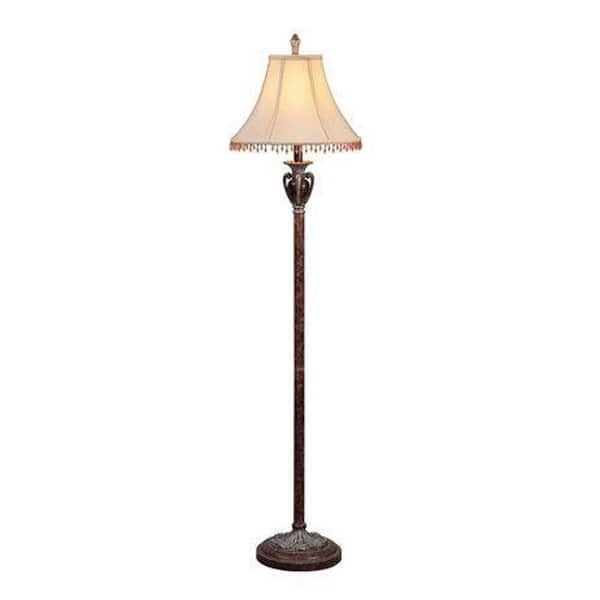 OK LIGHTING 61 in. Antique Copper Floor Lamp