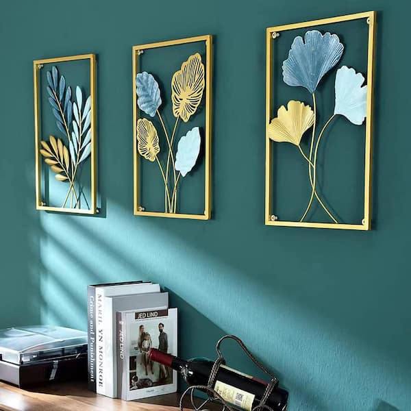 Handmade Ginkgo Leaves Metal Wall Art Decor | Nature-Inspired Sculpture for  Home, Hotel, Kitchen | 110x68cm
