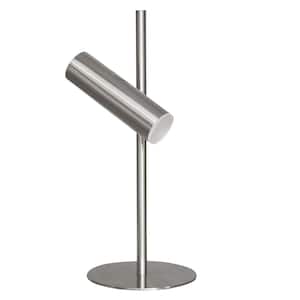 Constance 19.75 in. Satin Chrome Table Lamp with Frosted Acrylic Shade