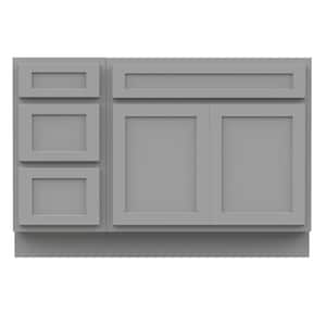 45 in. W x 21 in. D x 32.5 in. H Bath Vanity Cabinet without Top in Gray