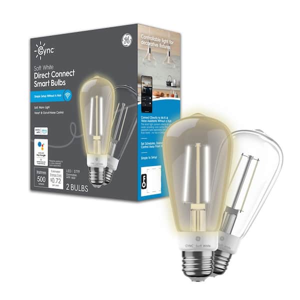 Cync 60-Watt EQ ST19 Soft White Decorative Smart Bulbs (2-Pack)