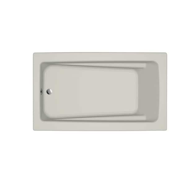 JACUZZI Primo 72 in. x 42 in. Rectangular Soaking Bathtub with Universal Drain in Oyster