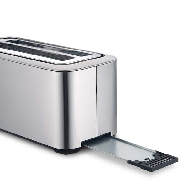 Elite Gourmet 4 Slice Long Slot, Black Cool Touch Toaster ECT4829BX - The  Home Depot