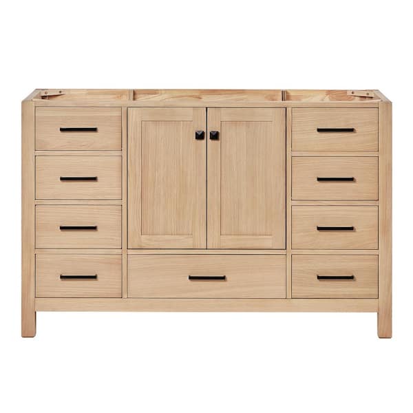 Cambridge 54 in. W x 21.5 in. D x 34.5 in. H Bath Vanity Cabinet without Top in Oak