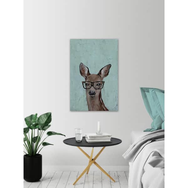 Unbranded 24 in. H x 16 in. W "Brown Hippie Deer II" by Marmont Hill Canvas Wall Art