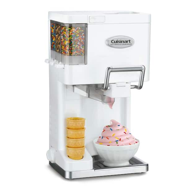 Cuisinart Soft Serve Ice Cream Machine- Mix It In Ice Cream Maker for  Frozen Yogurt, Sorbet, Gelato, Drinks 1.5 Quart, White, ICE-48