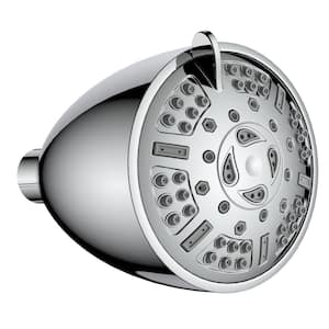 8-Spray Patterns with GPM 3.5 in. Wall Mount Rain Fixed Shower Head in Chrome