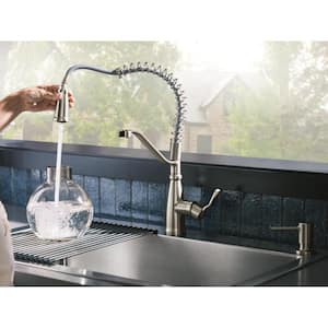 Nolia Single-Handle Pre-Rinse Spring Pulldown Sprayer Kitchen Faucet with Power Boost in Spot Resist Stainless