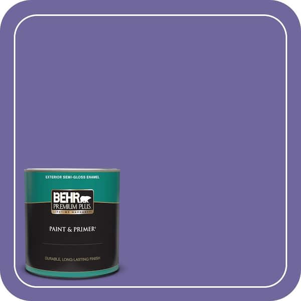 BEHR PREMIUM PLUS 1 qt. #630B-7 Pandora Semi-Gloss Enamel Exterior Paint & Primer