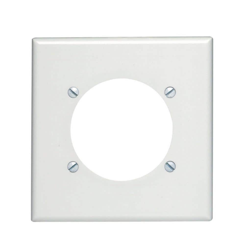 2-Gang White 2.465 in. Single Outlet/Receptacle Plastic Standard Wall Plate (1-Pack) 80530-W price history on PriceWatchPro