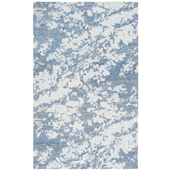 SAFAVIEH Pine 8 ft. x 10 ft. Blue/Ivory Abstract Camo Area Rug