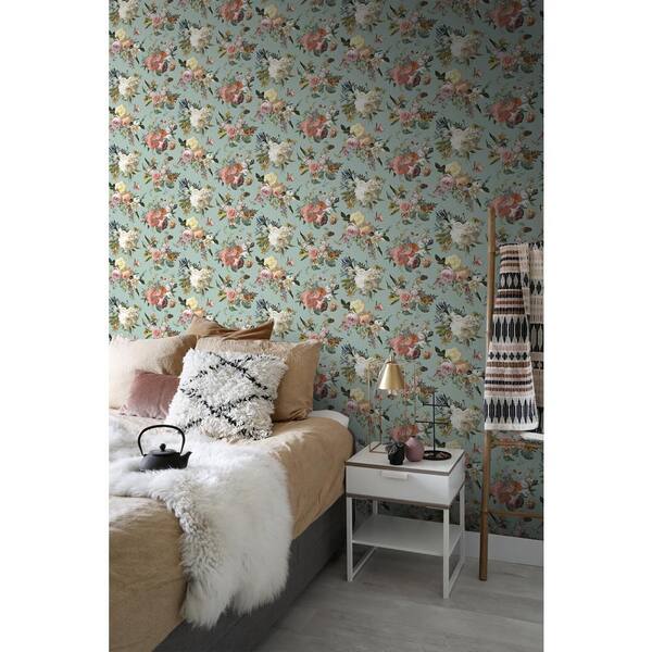 ESTA Home Multi-Colored Antonia Vintage Bouquet Wallpaper