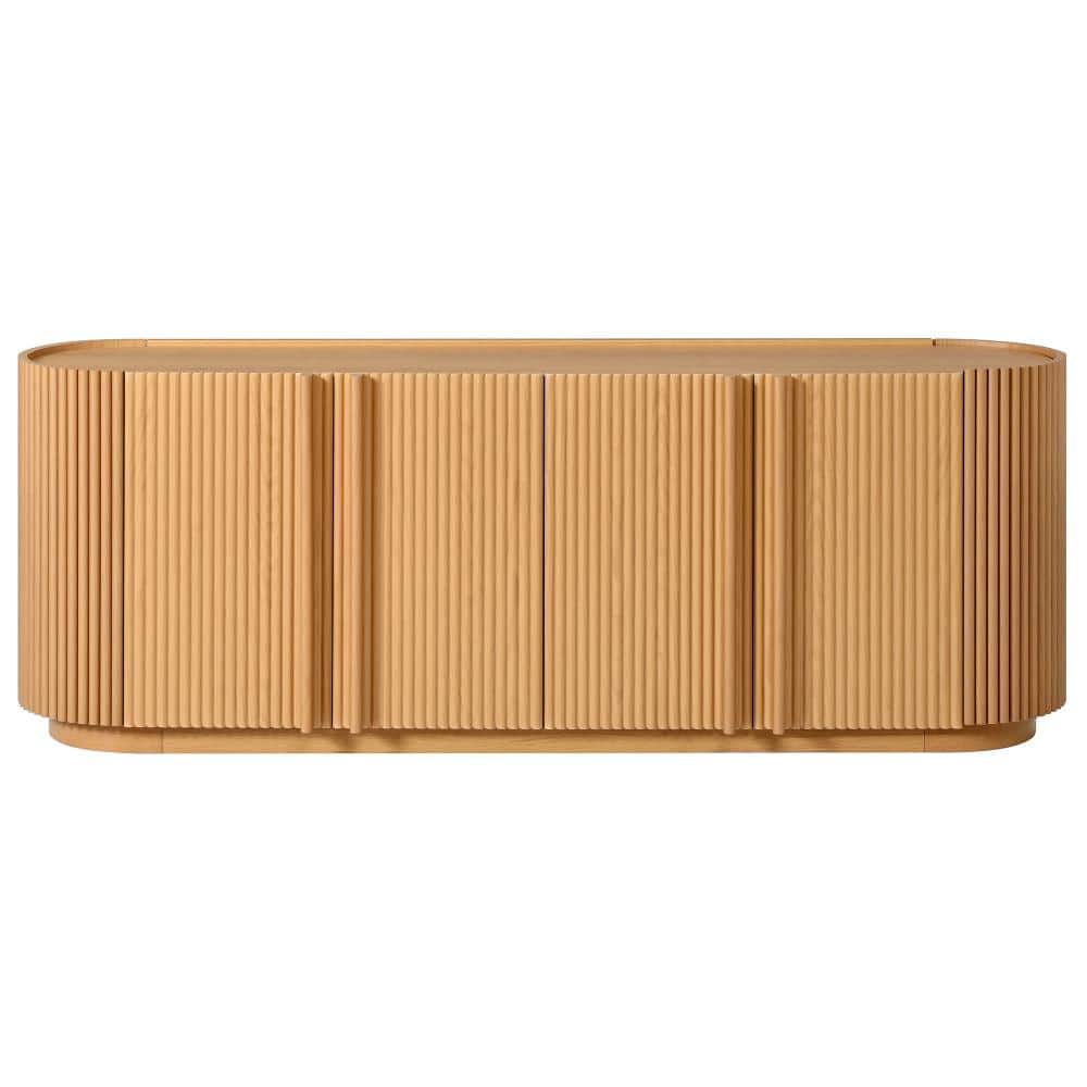 66.9 in. W x 13.3 in. D x 23.6 in. H Brown Linen Cabinet with Adjustable Shelves price history on PriceWatchPro