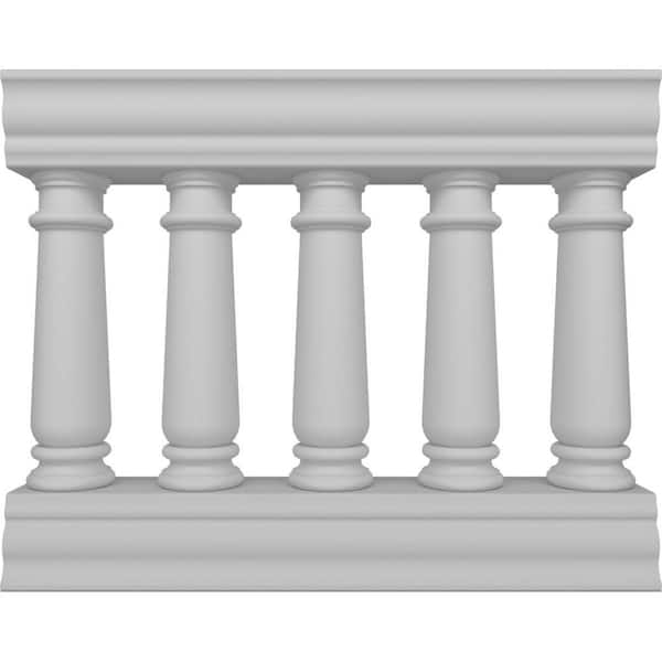 Ekena Millwork Fiberthane Wellington Balustrade 36 in. L x 32 in. H Fiberglass Railing Kit