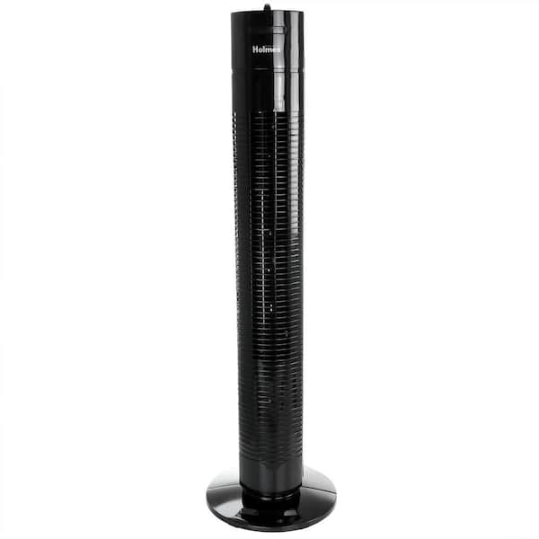 Holmes 31 in. Oscillating Tower Fan with 3 Speed Settings in Black