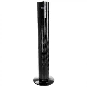 31 in. Oscillating Tower Fan with 3 Speed Settings in Black