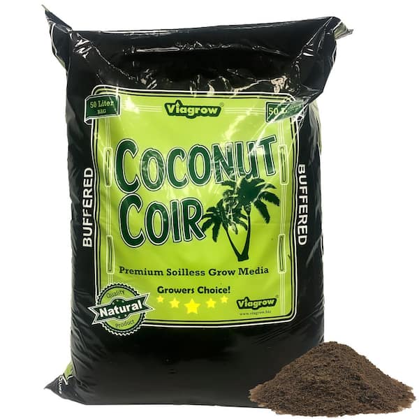 Viagrow 1.5 cu. ft. Coco Coir Buffered Premium Coconut Growing Medium 50L./52.8 qt./13.2 G.
