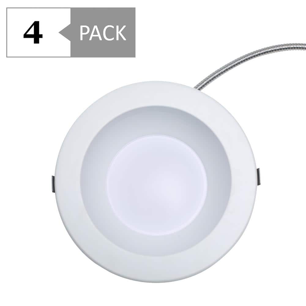 6 in. Selectable CCT and Selectable Wattage Integrated LED Recessed CEC Compliant Commercial Downlight (4-Pack) price history on PriceWatchPro