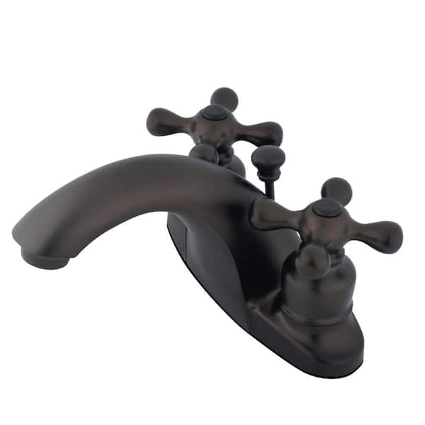 Kingston Brass English Country 4 in. Centerset 2-Handle Bathroom Faucet in Oil Rubbed Bronze