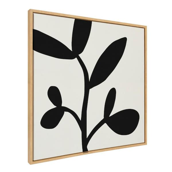 Sylvie "Modern Botanical Neutral Abstract 2 in. by The Creative Bunch Studio Natural Framed Art Print 30 in. x 30 in.