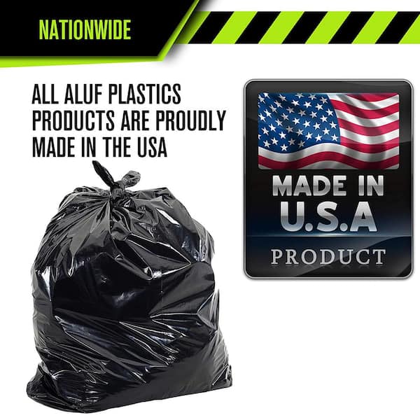 55-60 Gallon Contractor Trash Bags - Black, 32 Bags - 3 Mil