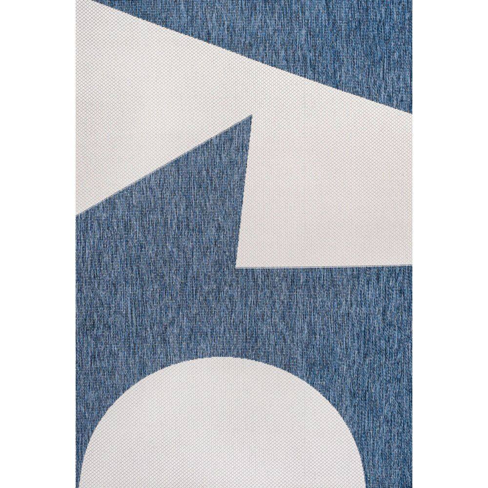 Lucian Modern Geometric Abstract 2-Tone Navy/Cream 4 ft. x 6 ft. Indoor/Outdoor Area Rug price history on PriceWatchPro