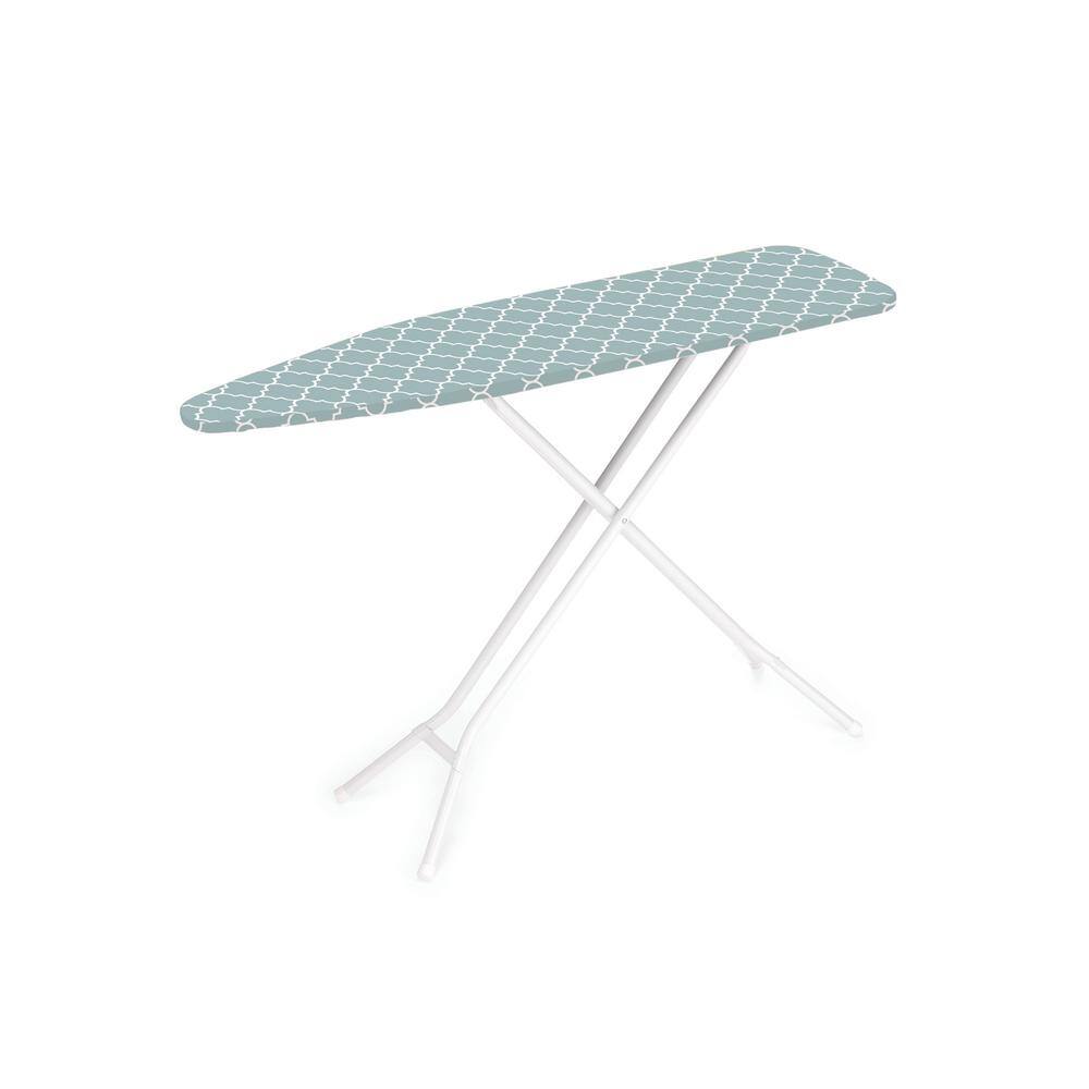 Ironing Board T leg Steel Top Ironing Boards with Foam Pad 57" Light Blue Huis BA7791105