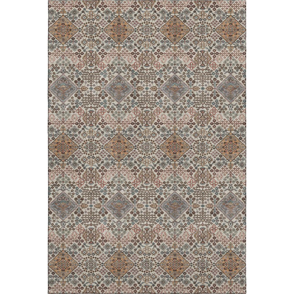 Mayfield Premium Machine Washable Abstract AMF2477 Beige 5 ft. x 7 ft. 6 in. Area Rug price history on PriceWatchPro