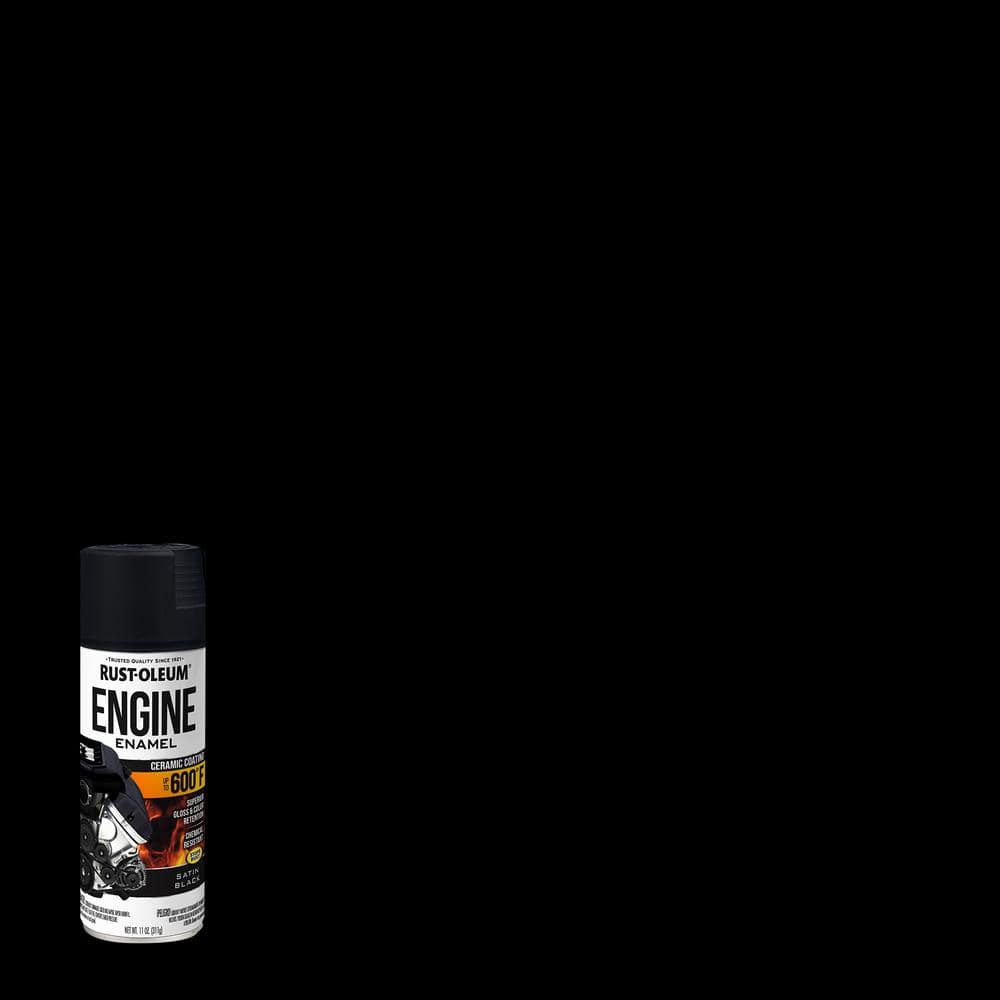 6-Pack of 12 oz Rust-Oleum Brands 248932 Black Automotive Engine Enamel Spray Paint, Gloss