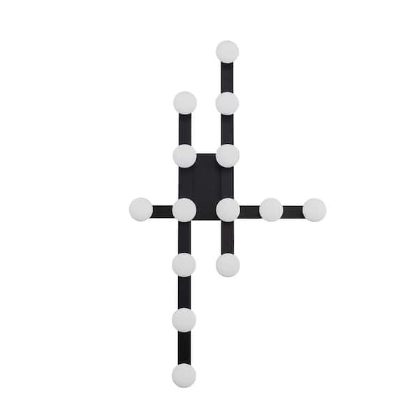 KUZCO Rezz 32 in. 1 Light 51-Watt Black Integrated LED Flush Mount